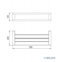 MEDIDAS ESTANTE TOALLERO 600mm ARTIC BRUMA